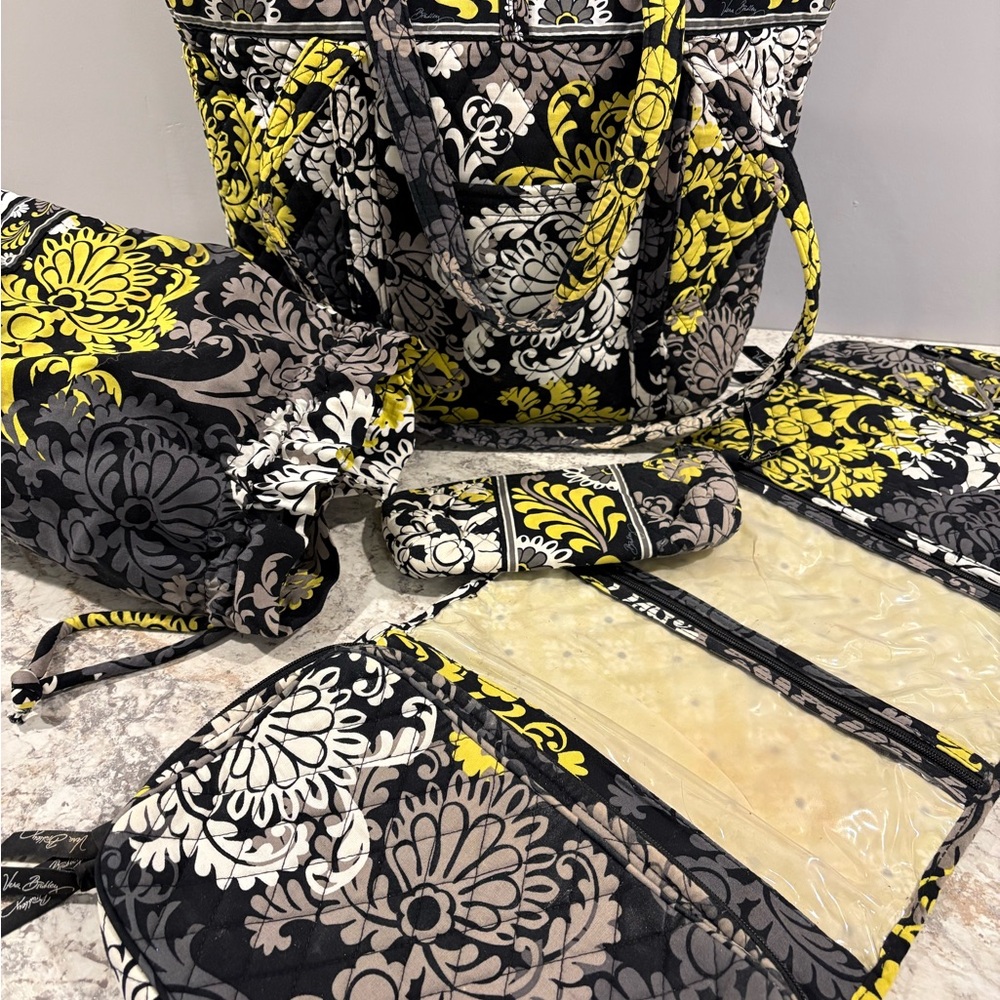 Floral Patterned Tote Bag Set
